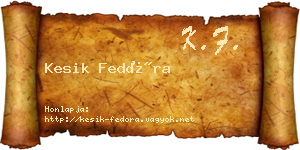 Kesik Fedóra névjegykártya